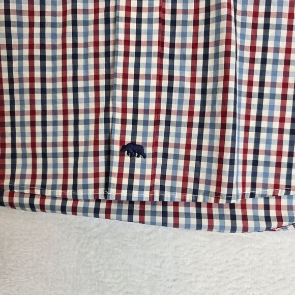 Onward Reserve Shirt Mens Large Red Blue Plaid Classic Fit Non Iron Cotton - Picture 8 of 16